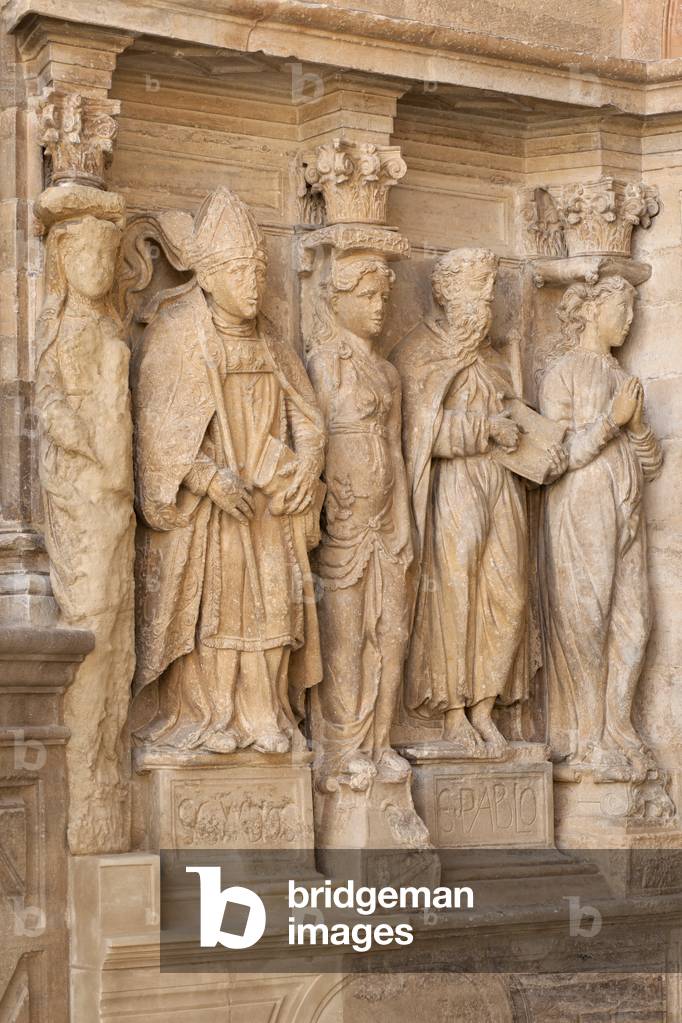 Cattedrale Catedral de Nuestra Señora de la Huerta. Esterno. Il portale nord. Juan de Talavera. Dettaglio. Sti