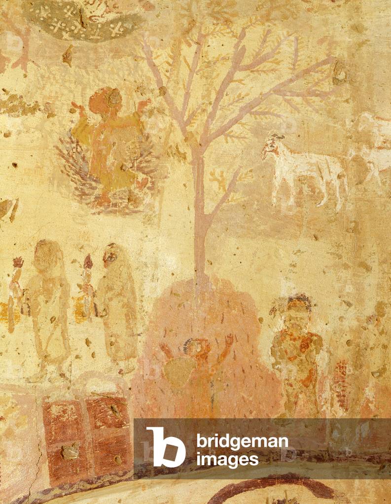 Immagine di Dipinto "Arte copta: Santa Tecla esce dalla terra - Cappella dell'Esodo" 300 di Coptic
