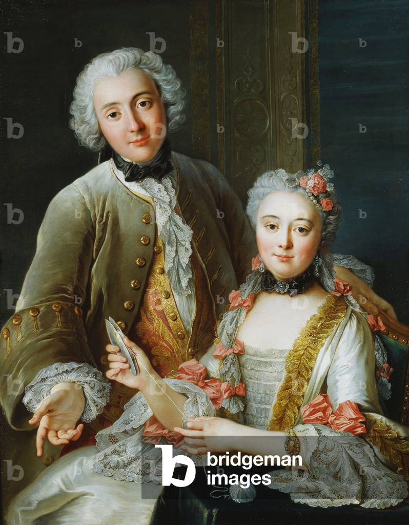 Immagine di Dipinto "Ritratto di Francois de Jullienne in piedi accanto a sua Moglie", c.1743 di Antoine Coype