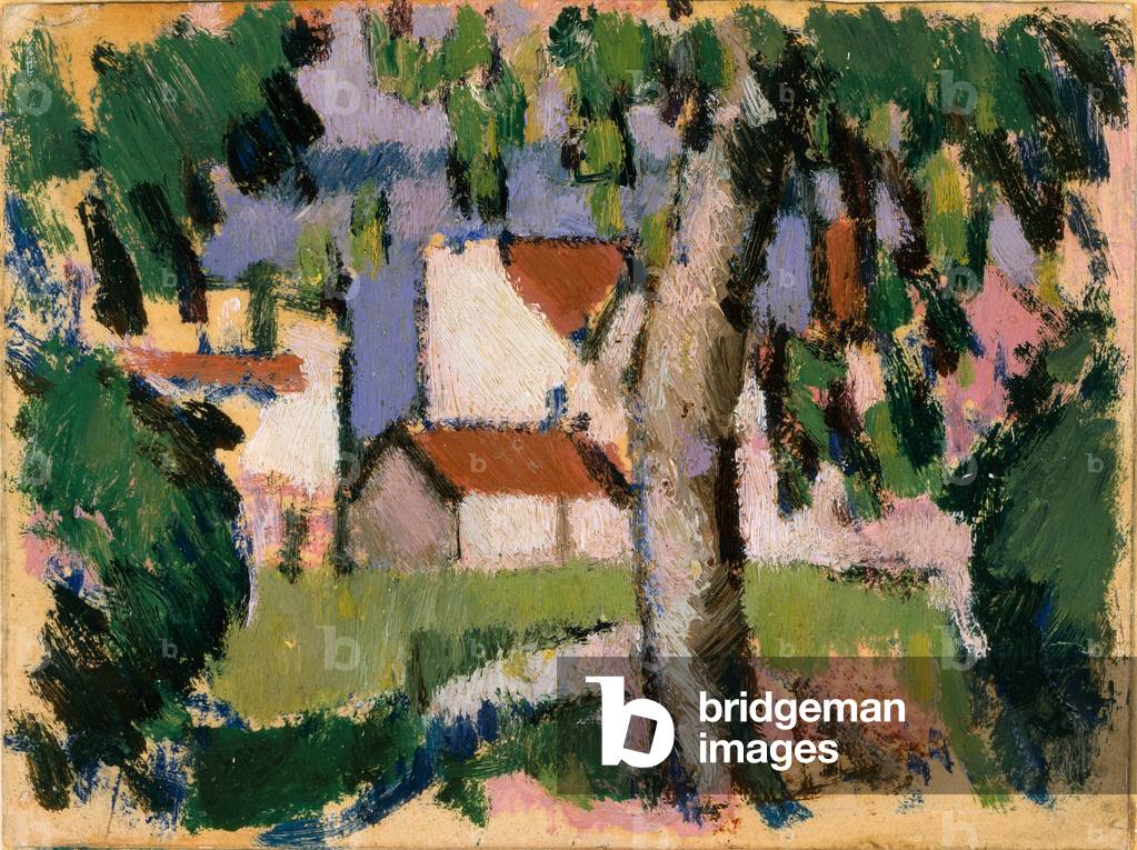 Case in Alberi (olio su pannello)