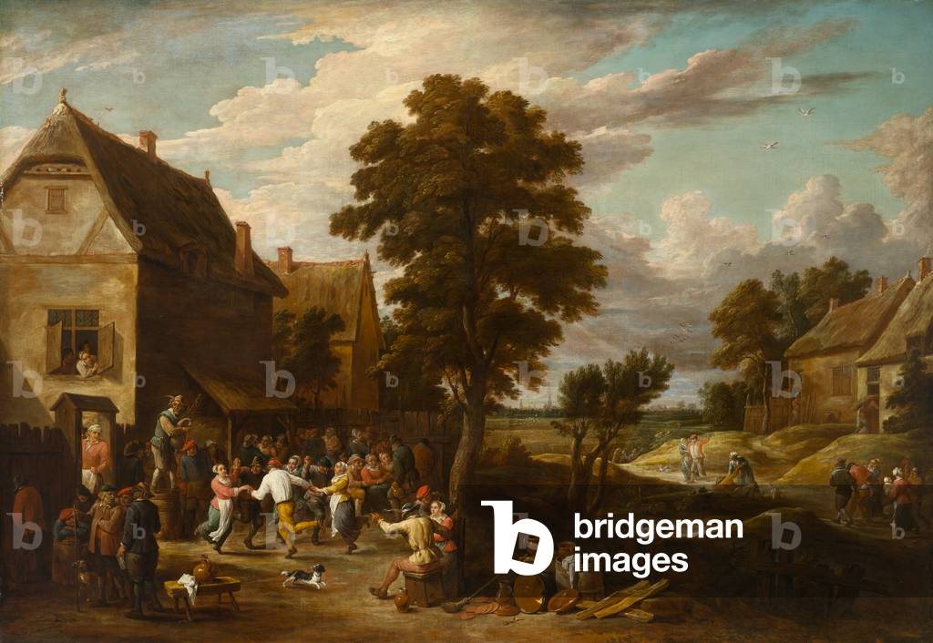 Bild von Gemälde "Tänzer in einem Village Inn" 1660 von David the Younger Teniers