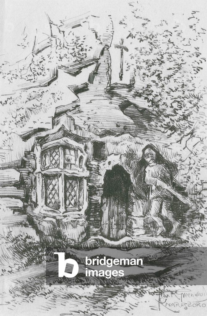 Bild von Druck "St. Roberts Höhle" 1901 von Frank Greenwood