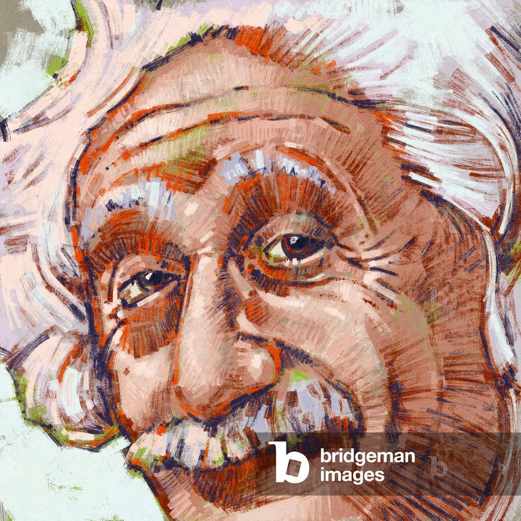 Image of Painting depicting Albert Einstein (painting) by Alessandro Lonati