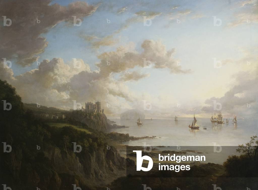 Castello Culzean dal nord con Ailsa Craig, c. 1816 (olio su tela)