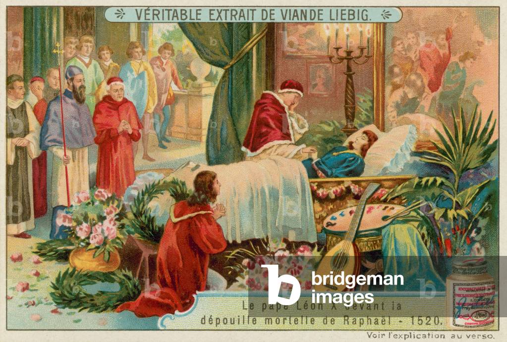 "Der Tod von Raphael (chromolitho)" von European School