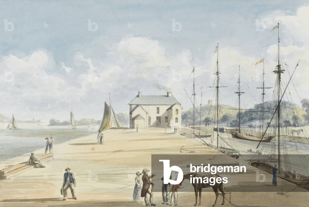 Turf Eingang zum Exeter Kanal, 1829 (w/c auf Papier)