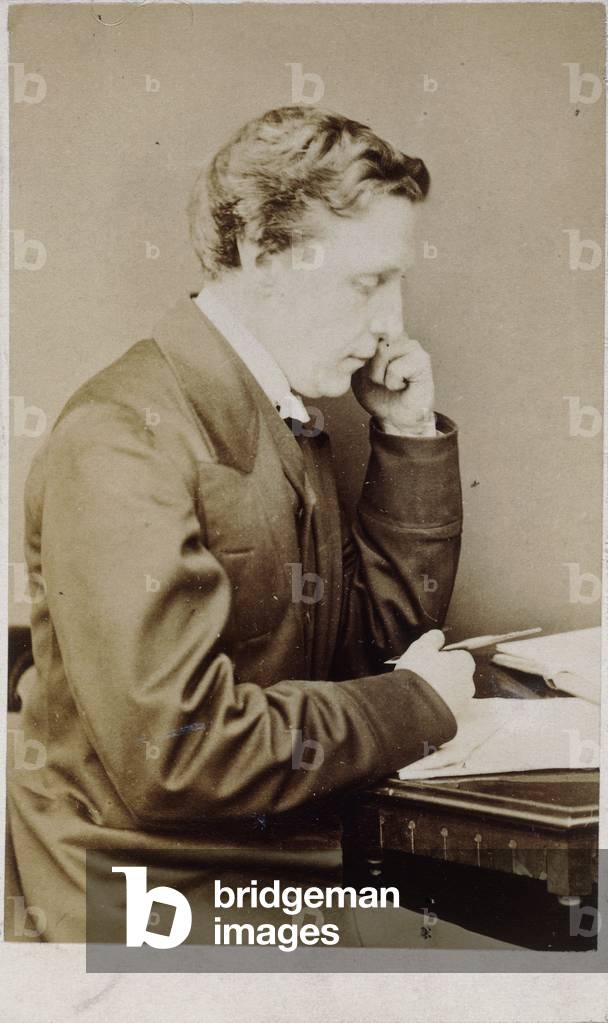 Bild von Fotografie "A carte de visite photograph of Lewis Carroll inscribed on back' for Agnes", c.1878 von E