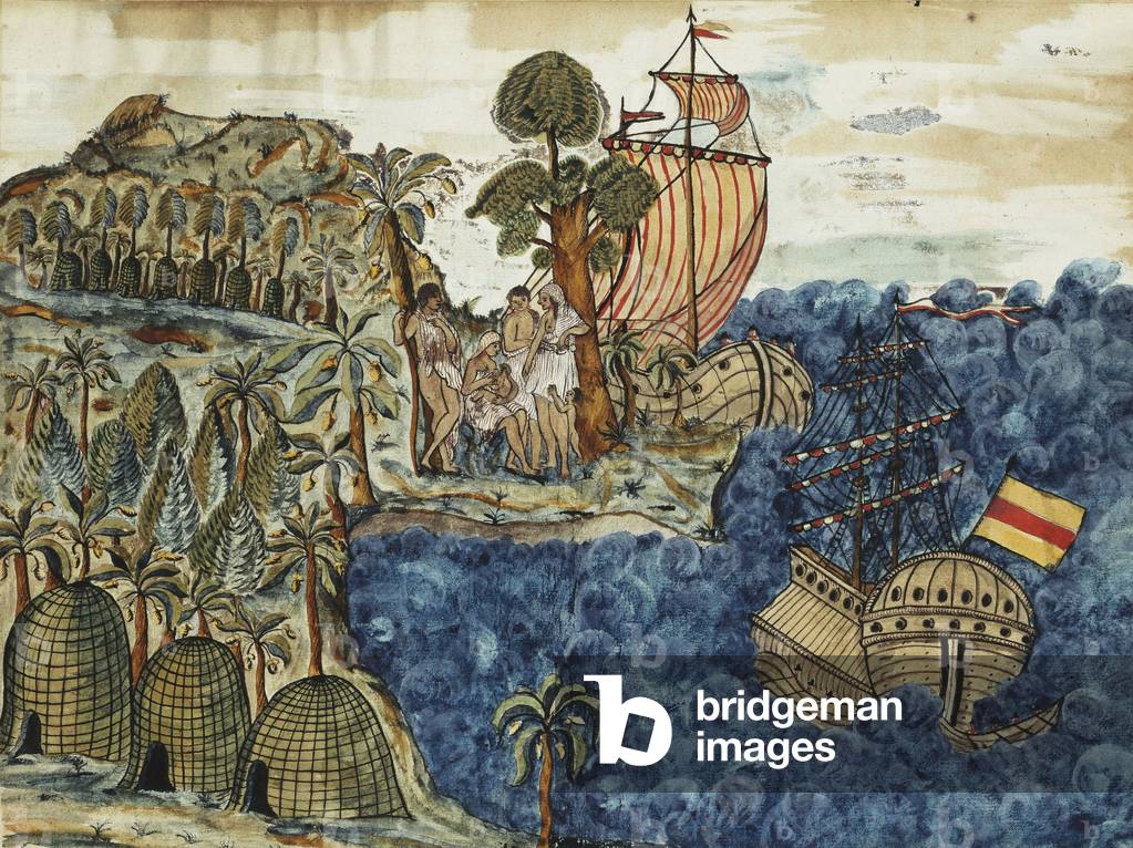 L'Evention d'Otaheidi (Tahiti), late 18th century (w/c on paper)