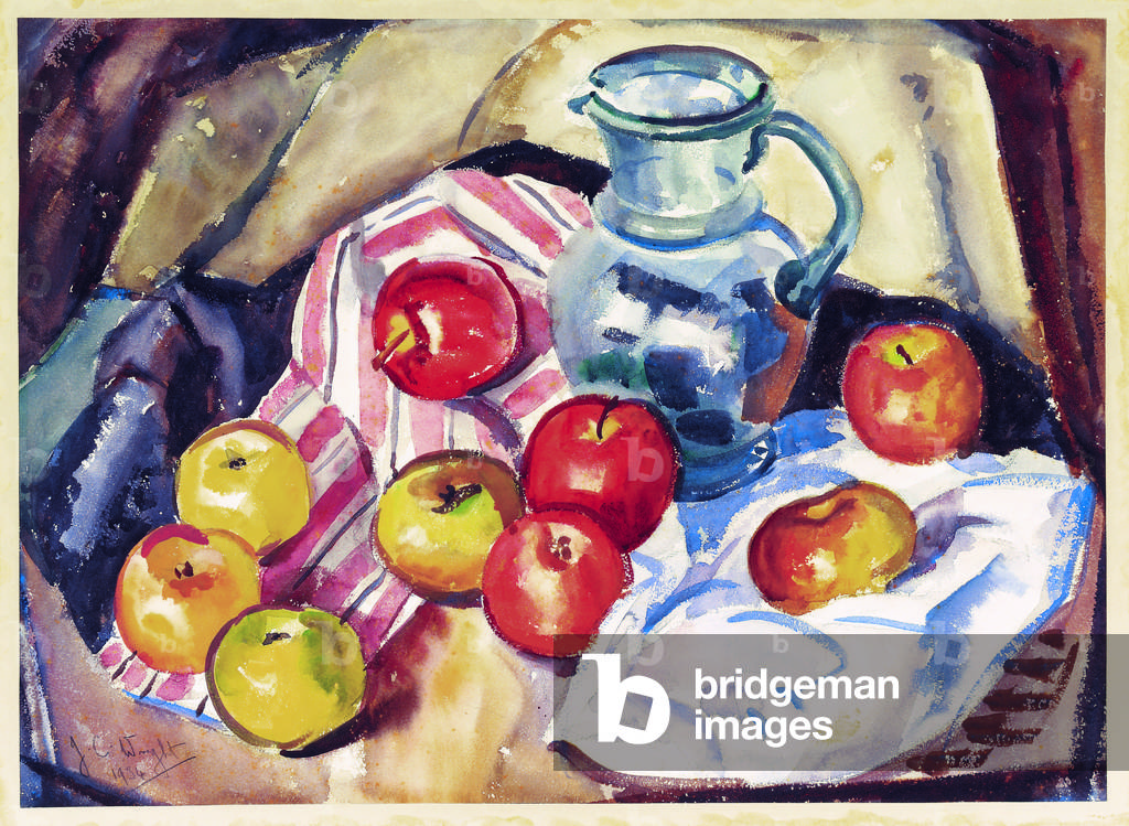 Stil-life: Äpfel (w/c auf Papier)