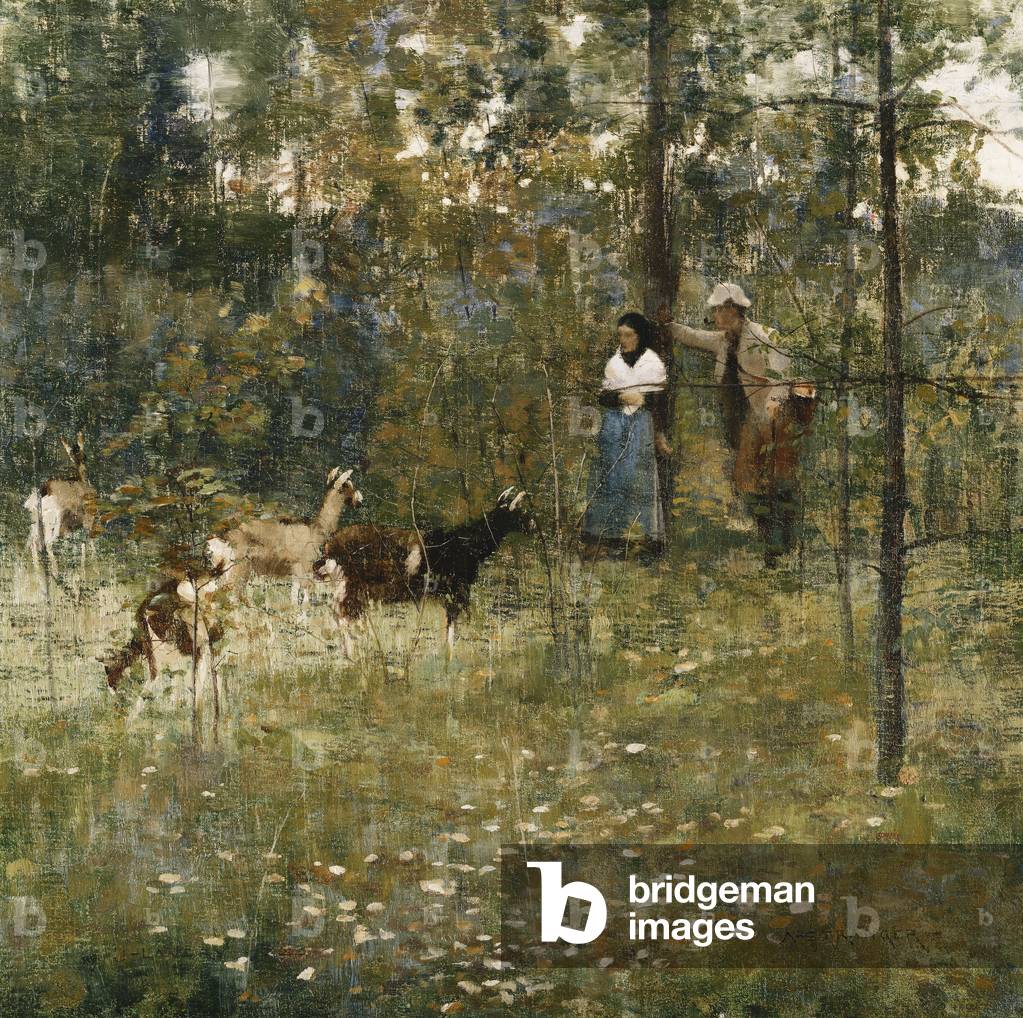 Immagine di Dipinto "Un Straniero", 1883 di John Lavery, b/w
