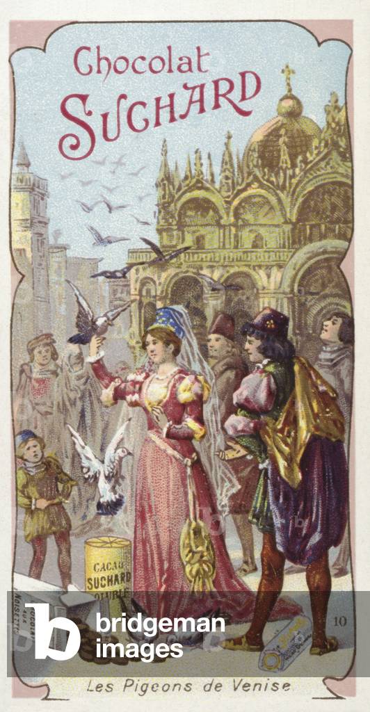 "Die Tauben von Venedig (chromolitho)" von European School