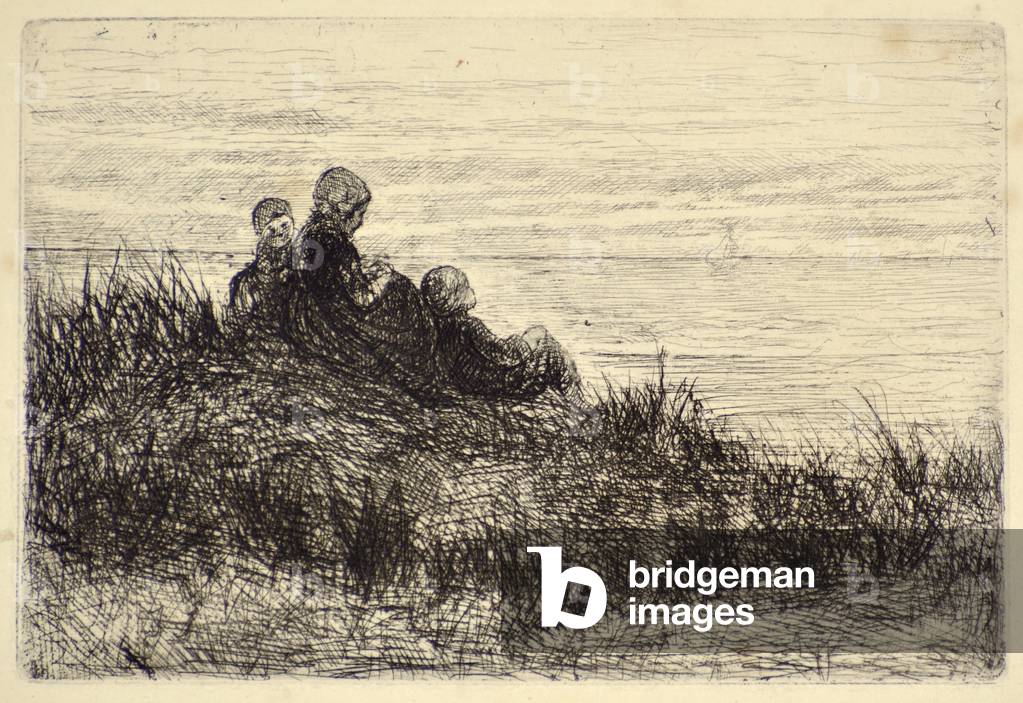 Evening on the Shore (etching)