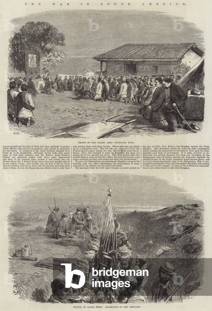 La guerre en Amérique du Sud (gravure)