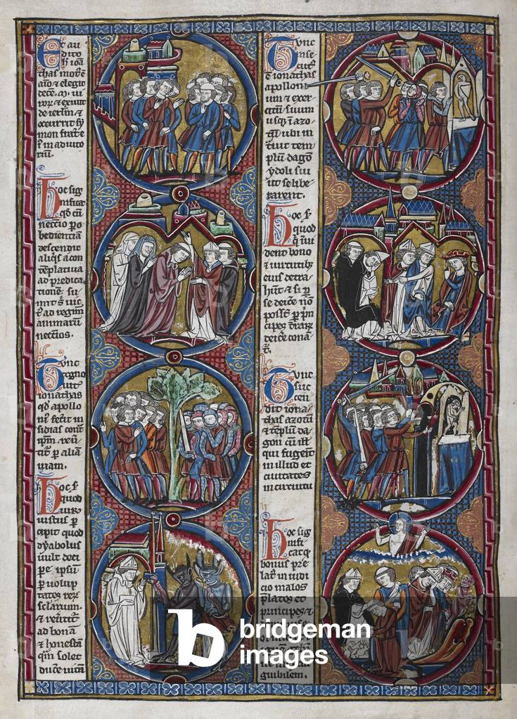 Scene bibliche e moralizzazioni in una serie di otto rotonde