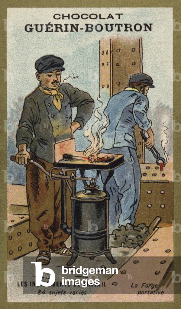 "Tragbare Schmiede (Chromolitho)" 1801 von French School