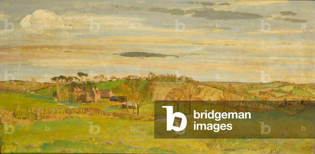 Bild von Gemälde "Ein Kentish Landschaft" 1914 von Charles Sims