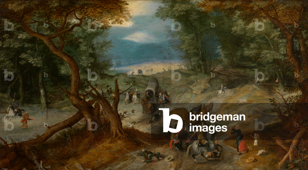 Reisende von Soldaten angegriffen (Öl)