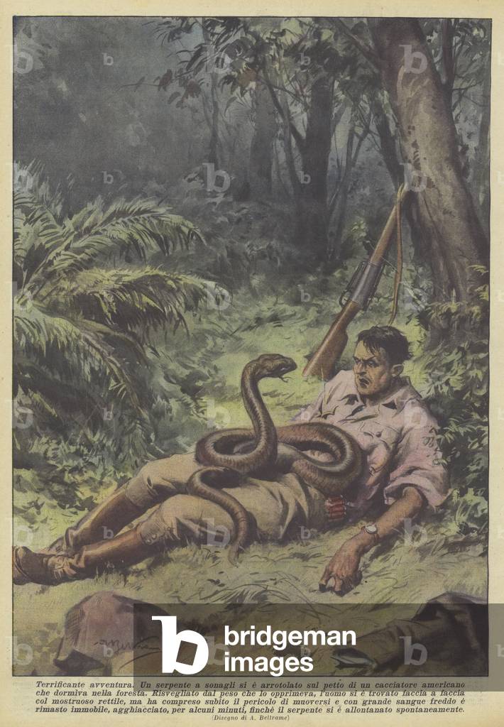 "Erschreckendes Abenteuer (Colour Litho)" von Achille Beltrame