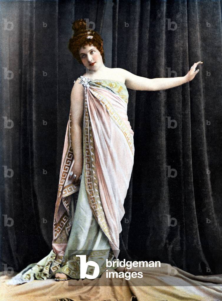 «Phryné» di Camille Saint-Saens con Emelen nel ruolo del protagonista, 1900 (stampa)