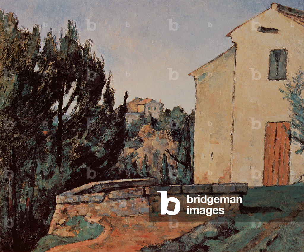 Bild von Gemälde "Das verlassene Haus in Tholonet (Öl auf Leinwand)" von Paul Cezanne