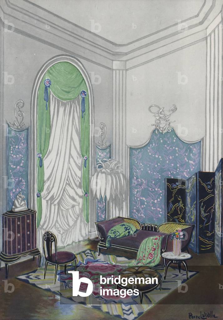 Interior (colour litho) by Pierre Lahalle