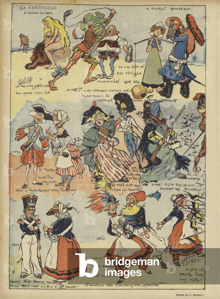 "Illustrazione per Le Rire (color lito)" di Leonce Burret
