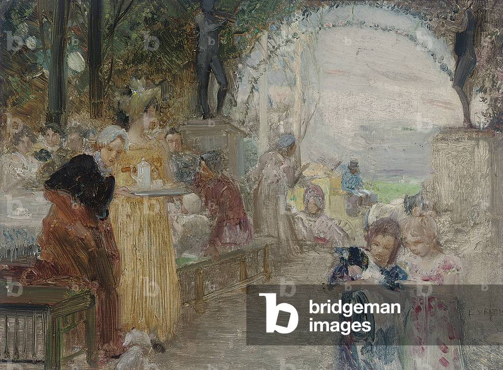 Immagine di Dipinto "Il Tea Party (olio su pannello)" di Eduard Veith