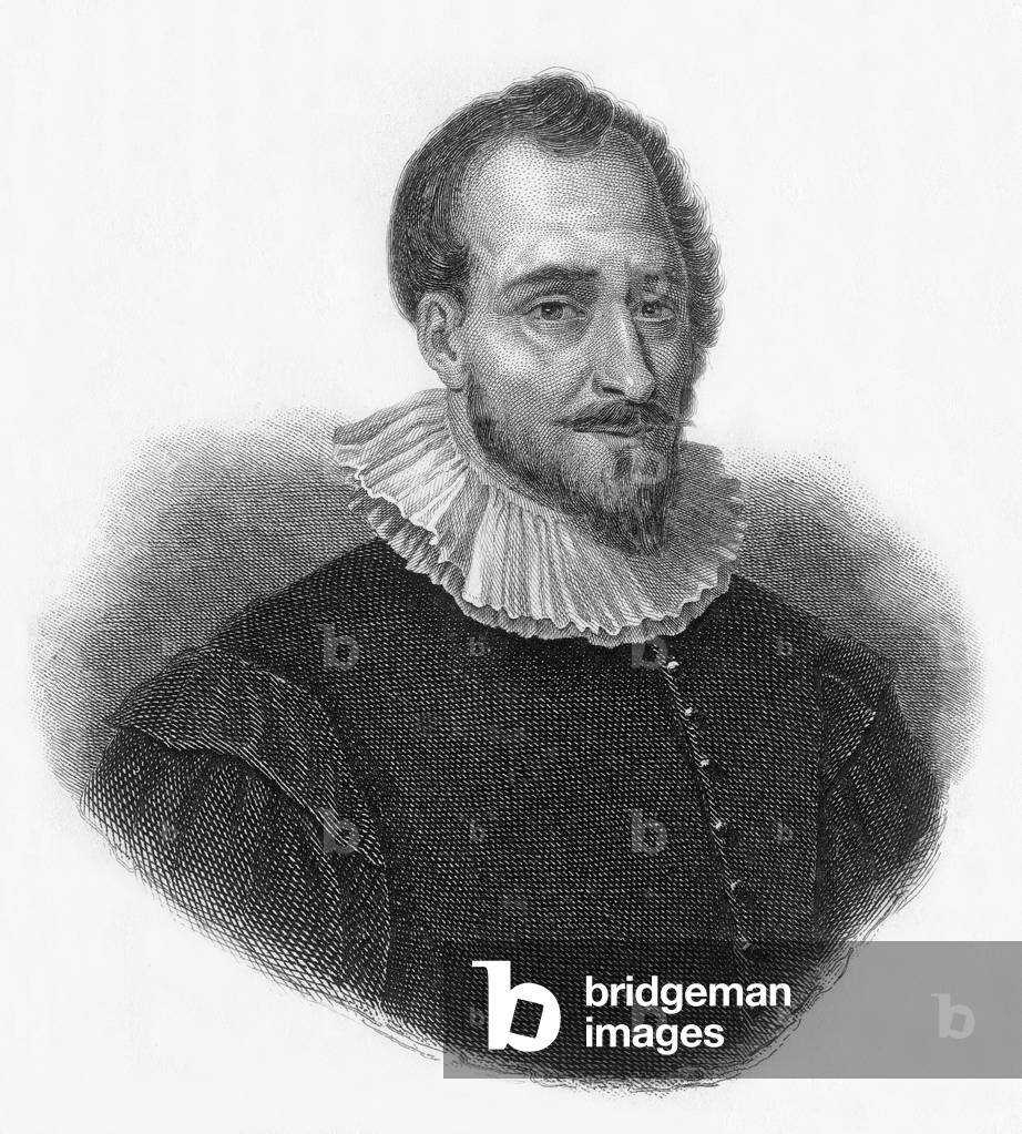 Adam de Craponne (1526-1576) Ingegnere francese, incisione