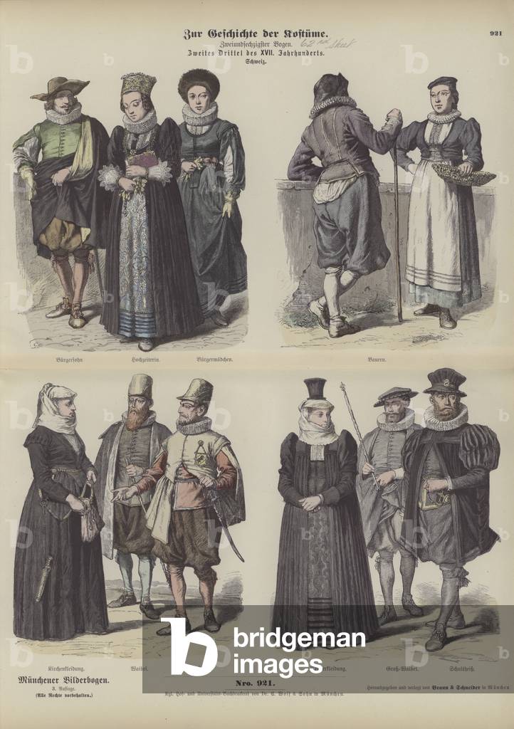 Immagine di Incisione "Costumi svizzeri" di German School