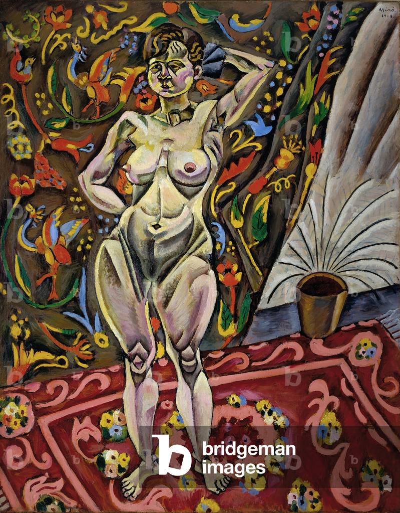 in piedi nudo 1918 olio su tela