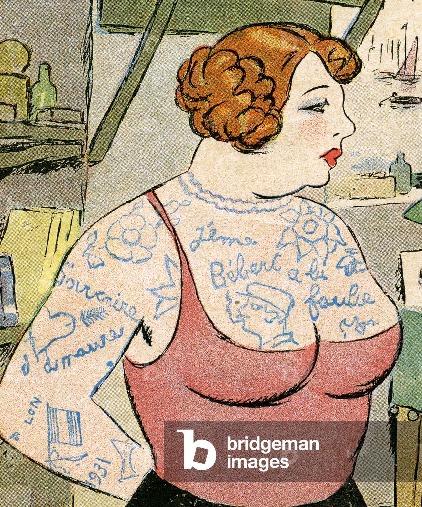 "Un cliente insoddisfatto ad un tatuaggio", 1931 di Charles Genty