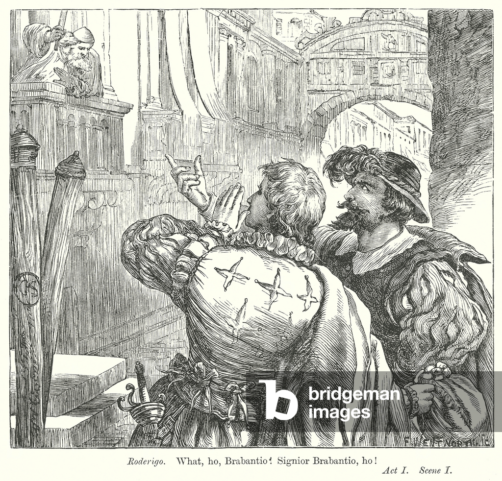 Bild von Gravur "Othello (Kupferstich)" 1801 von Henry Courtney Selous