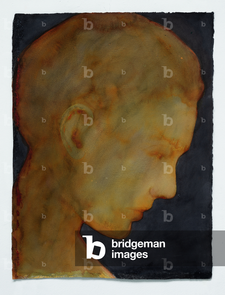 Giallo K 2, 2023 (c/c su carta stracciata)