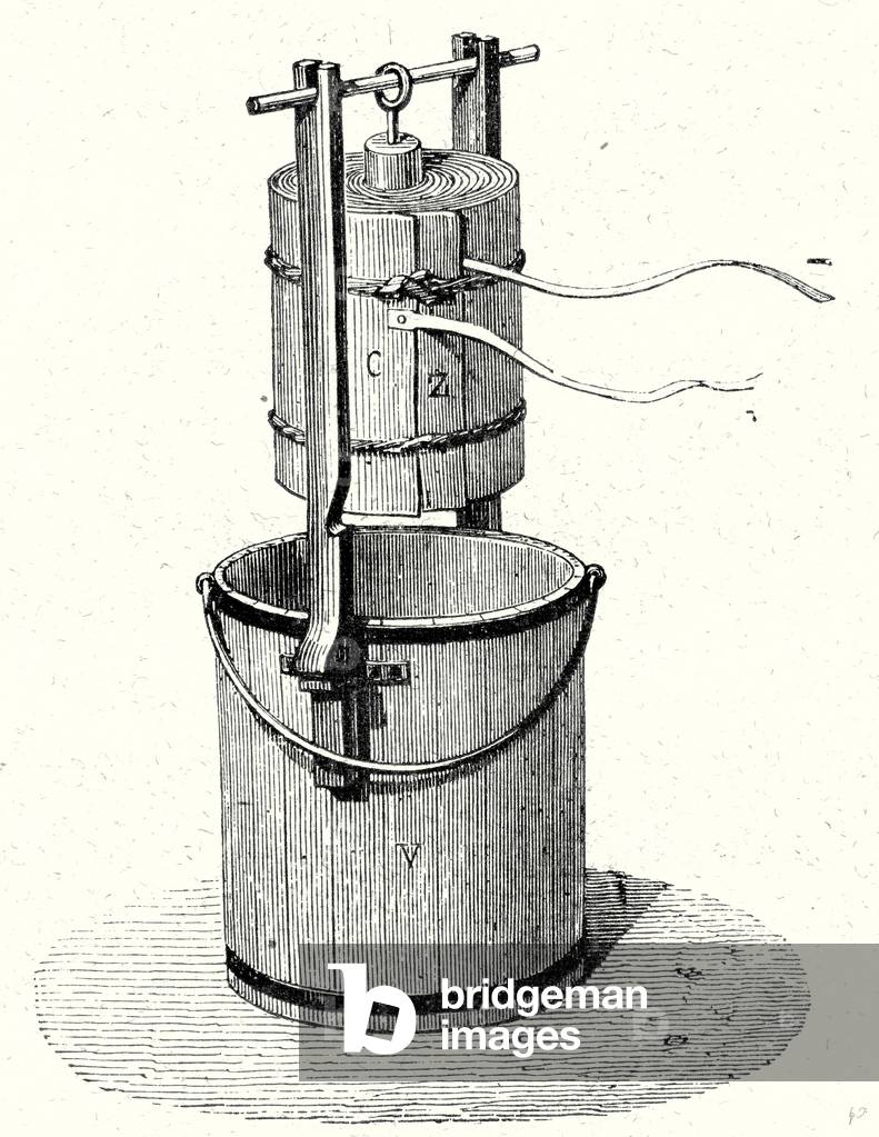 Bild von Gravur "Propellerbatterie", b/w