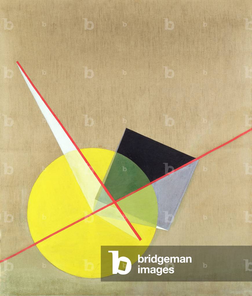 Bild von Gemälde "Yellow Circle" 1923 von Laszlo Moholy-Nagy