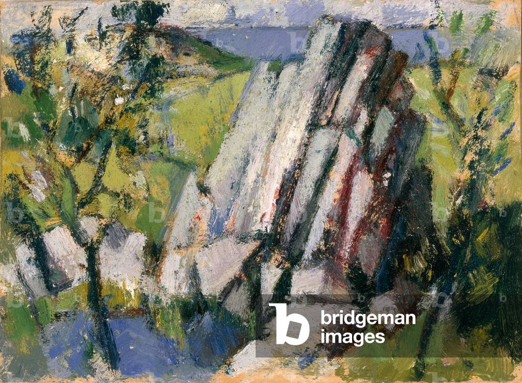 Immagine di Dipinto "Rock Pool (olio su tavola)" di John Duncan Fergusson