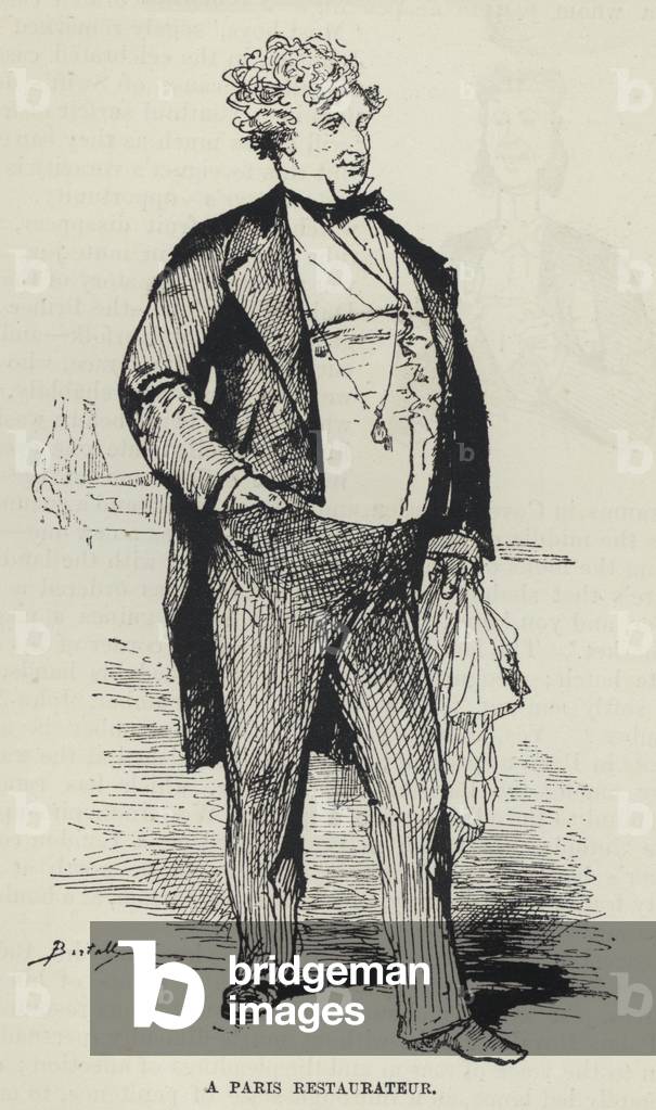 "A Paris Restaurateur (Gravur)" 1801 von French School