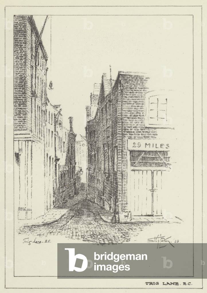 Trig Lane, EC (litho)