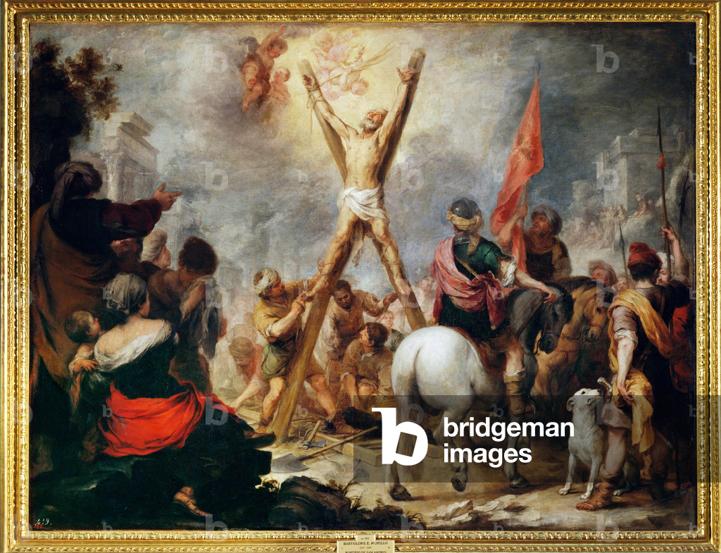Bild von Gemälde "Das Martyrium des Heiligen Andreas (Gemälde auf Leinwand)" von Bartolome Esteban Murillo