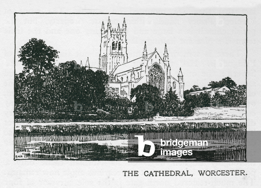 La Cattedrale, Worcester (litografia)
