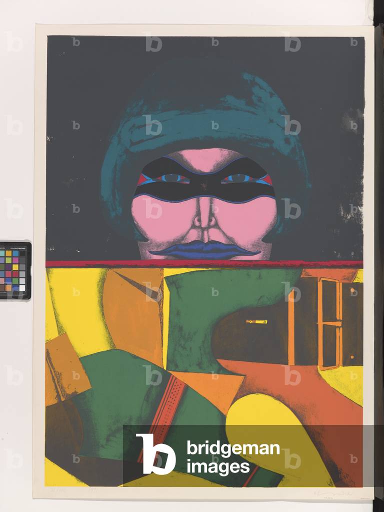 Masked Woman (screenprint) by Richard Lindner