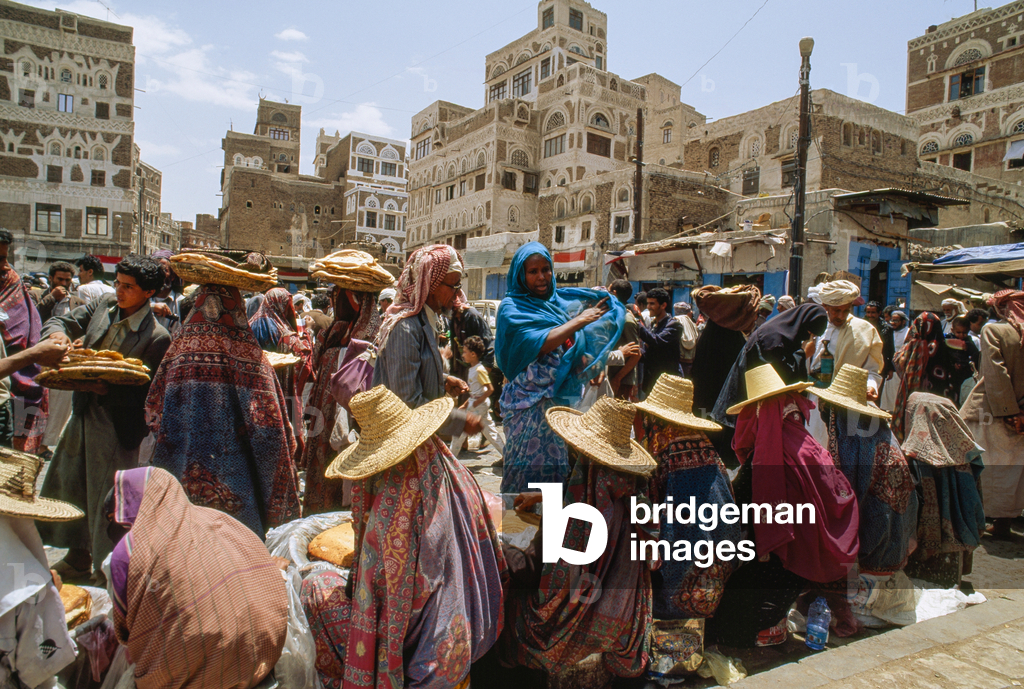 Immagine di Fotografia "Orizzonte della città vecchia di Sana'a" 1990 di James L Stanfield