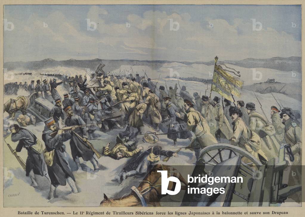 Battaglia di Yalu Fiume, russo-giapponese guerra (colore lito)