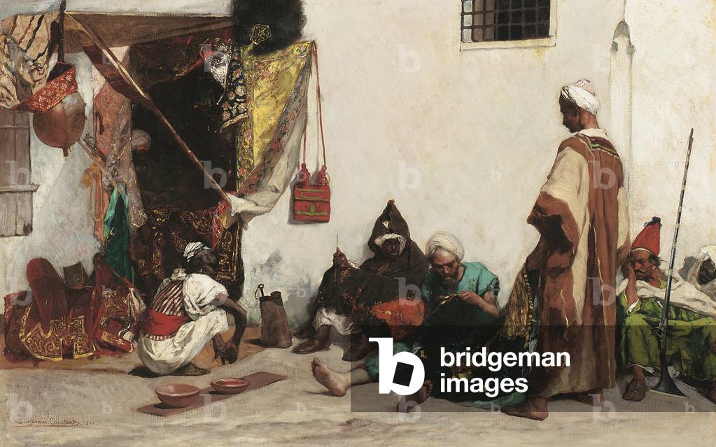 Der Schneiderladen, 1878 (öl auf leinwand)