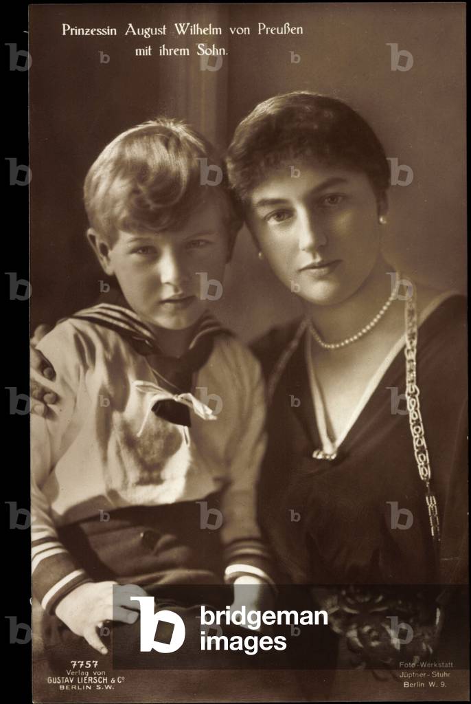 Ak Prinz Alexander Ferdinand,Prinzessin August Wilhelm von Preußen, Liersch 7757 (b/w photo)