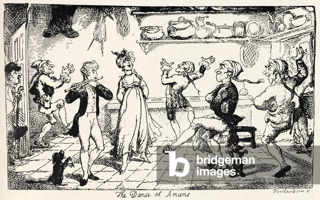 "Laurence Sterne - Sentimental" di Thomas Rowlandson, b/w