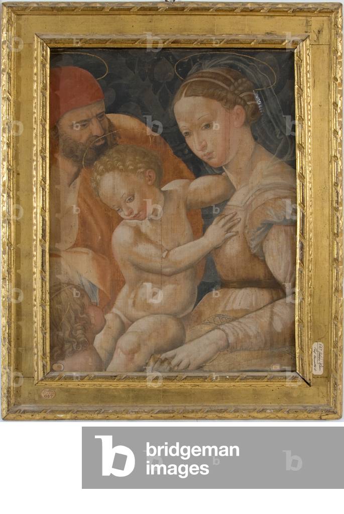 Madonna mit Jesuskind, heiligem Joseph und heiligem Giovannino, um 1560-1570 (Öl auf Leinwand)