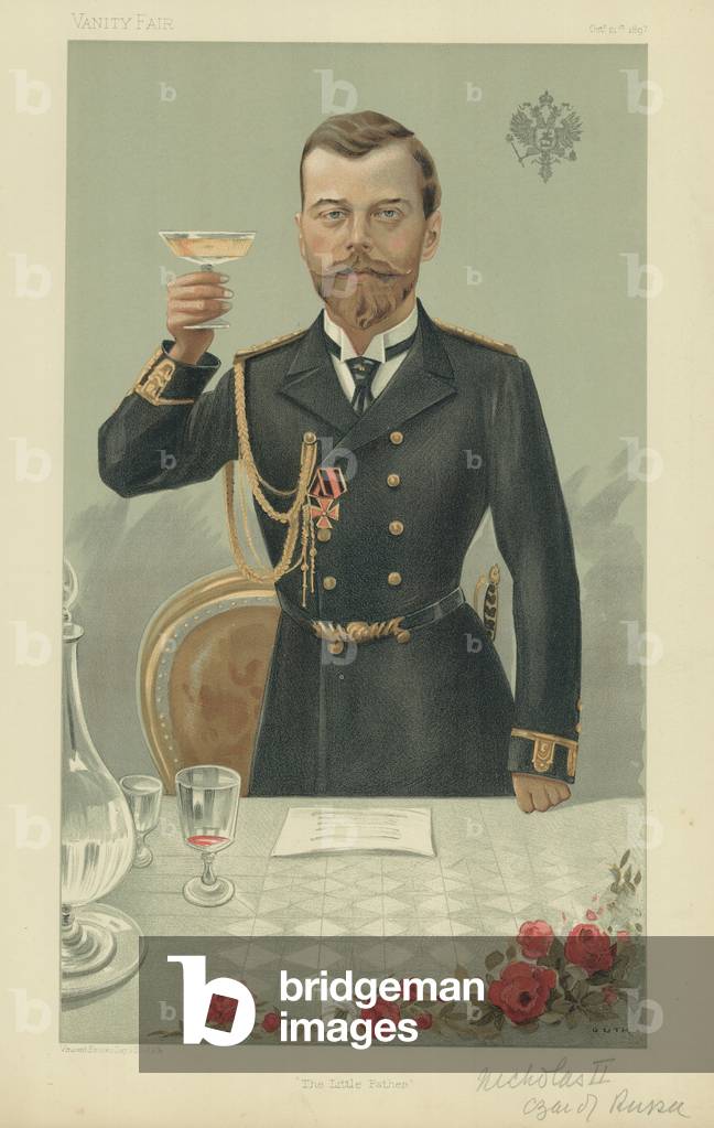 "HIM The Czar Nicholas II KG (Farbe litho)" von Jean Baptiste Guth