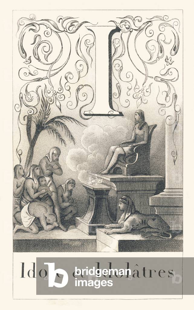 Immagine di Incisione "I: Idolo e Idolatri" 1840 di French School