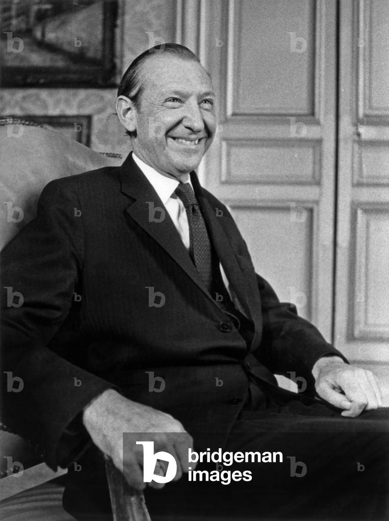Kurt Waldheim, politico austriaco, Segretario generale delle Nazioni Unite, a Parigi il 6 aprile 1972 (foto in
